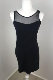 Zenana Outfitters Black Mesh Mini Dress Size L