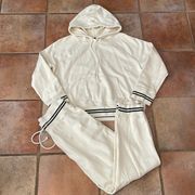 J Crew Track suit cream and black SOLD AS A SET