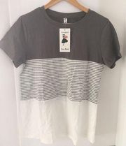 Gray Striped Shirt, Medium