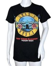 Guns & Roses T Shirt Womens Small Black Bravado Graphic Tee Hard Rock Metal