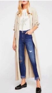 Frayed Crop Jeans 