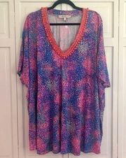 Nanette lepore swim beaded cover up tunic