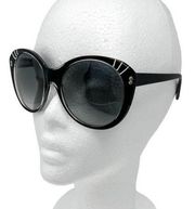 Alexander McQueen Black & Clear Oversized Cat Eye Sunglasses w/ case  4231/S