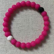 Dark Pink Breast Cancer Lokai Bracelet M NWOT