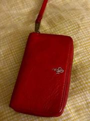 Cole Haan Red wallet / wristlet genuine leather