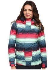 Burton Cassidy Jacket Snowboarding Ski Coat Striped Da Nang Dryride Pink Green