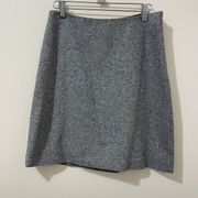 Theory Speckled Wool Easy Waist Skirt A Line Gray Size 2 Work Business Lined