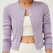 Outdoor Voices CozyRib Cropped Cardigan - Earl Grey