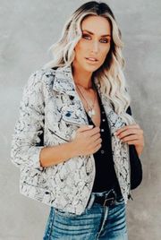 Snakeskin Print Jacket