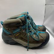 Keen Targhee II Womens Size 6.5 US Gray Blue Dry Waterproof Hiking Boots 1010137