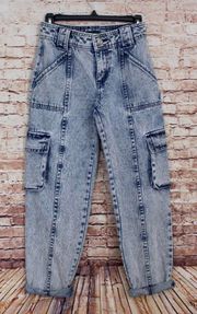 | Vintage Faded Wash Oversized Skinny Jeans