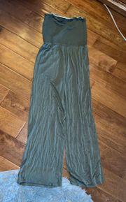 Green Strapless Jumpsuit