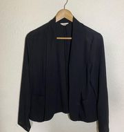 Lucky Brand Black 100% Polyester Thin Blazer‎ ( L )