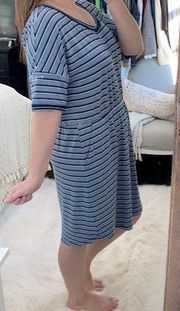 Columbia blue striped dress size xlarge with pockets