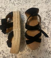 Black Double Strap Espadrilles