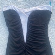 Guess Marciano strapless top tuxedo style top XS