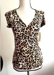 Eye candy Leopard blouse siZe small