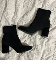 Heeled Black Booties