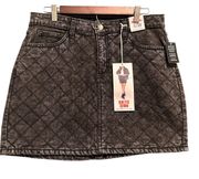 Quilted Denim Mini in Black Wash Sz 11/30 MSRP $31 NWT