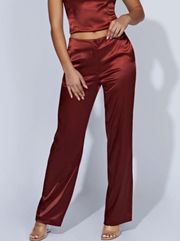 Low Rise Satin Pant