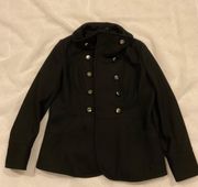 new york wool peacoat jacket black