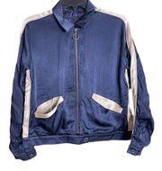 Revolve Capulet Americano Amore Navy Blue Bomber Jacket Size XS