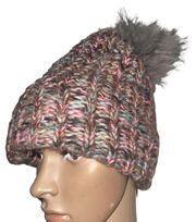 Multicolor Pom Pom Beanie