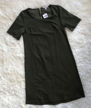 Charlotte Russe Olive Scoop Neck Shift Dress