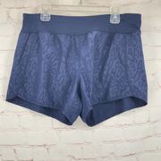 Oysho Navy blue faux animal print shorts M