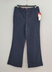 Chaps Women's Dark Blue Wide Leg Lightweight Jeans Size 4P