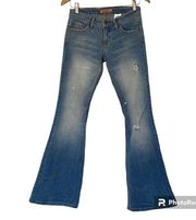 Y2K  Stone Washed Low Rise Flare Jeans