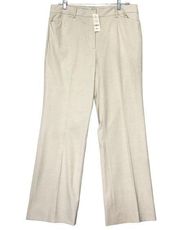 Helios and Luna Size 12 Khaki Stretch Pants Modified Bootleg Trouser BRAND NEW