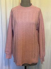 Pink Clover Women's Soft Mock Neck Sweater Pink Size Large NEW SOOO SOFT!