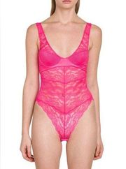 Versace La Greca Lace and Satin Bodysuit