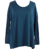 Gorgotten Gracr teal crew neck women’s long sleeve  top