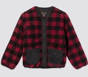 Alpha Industries  Sherpa Utility Liner Jacket Red Black Plaid Check