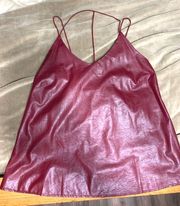 Maroon Leather Tank