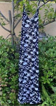 👗Macbeth Collection Margaret Josephs black and white nautical maxi dress M NWT!