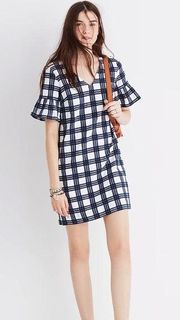 Madewell Bell-Sleeve Plaid Dress