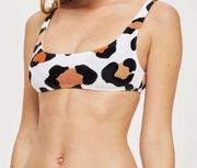 Top shop cow print bikini top