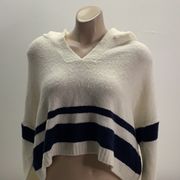 Say What Striped Crop Hooded Sweater Preowned