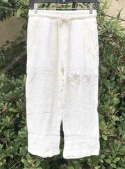 NEW Boys Lie Baseball Pants In Off White 100% COTTON. Size Small. NWT