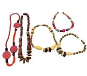 1970’s vintage wood bead necklaces