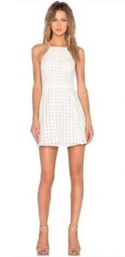 NBD x Revolve Animosity White Check Mini Dress NWT Sz. XS