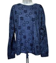 Wizarding World Of Harry Potter Blue Pajama Top Pullover Size L