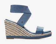 Cole Hann Cloudfeel Espadrille Wedge Sandal Blue Women’s Size 9