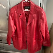 Terry Lewis women’s red genuine leather jacket 1X