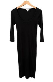 James Perse LONG SLEEVE RIB DRESS (2)