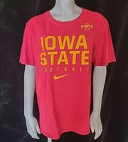 Nike  Iowa State Football Red & Yellow Short Sleeve Tee Shirt (L)