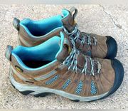 KEEN N7463 Women's Voyageur Hiking Shoe Brindle/Alaskan Blue Size 8.5